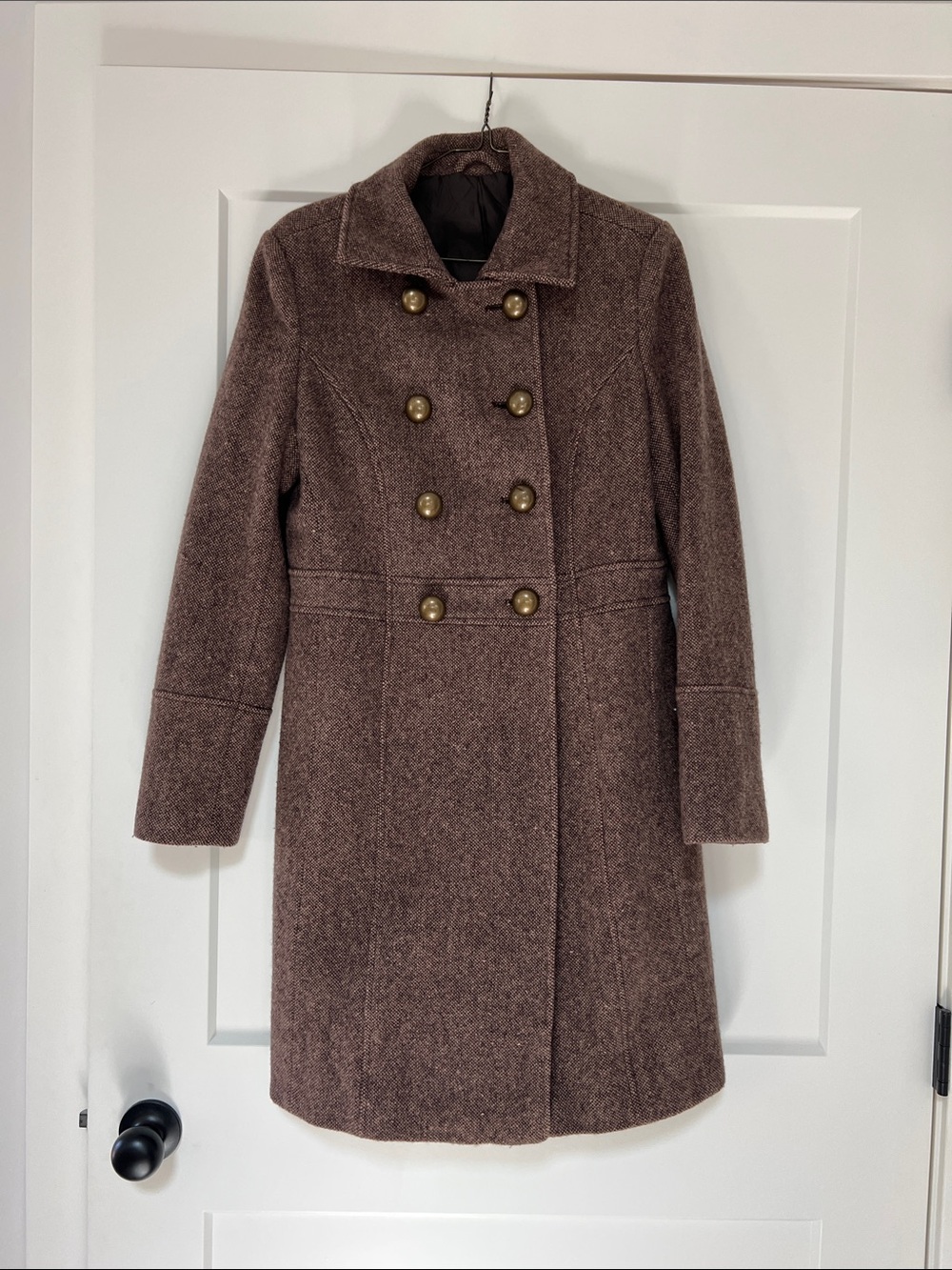 Reitmans Brown Double-Breasted Pea Coat